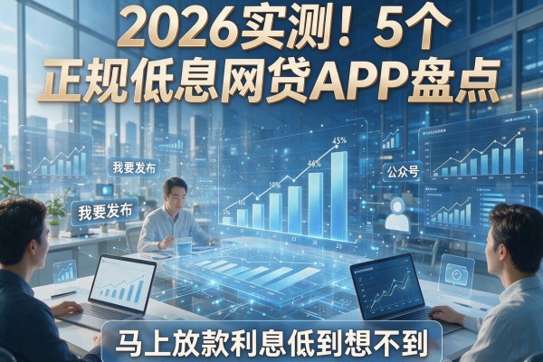 2026实测!5个正规低息网贷APP盘点,马上放款利息低到想不到