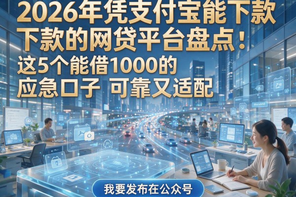 2026年凭支付宝能下款的网贷平台盘点:这5个能借1000的应急口子可靠又适配