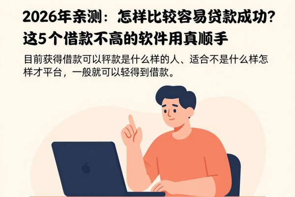 2026年亲测：怎样比较容易贷款成功？这5个借款3000元稳下、条件要求不高的软件用着真顺手