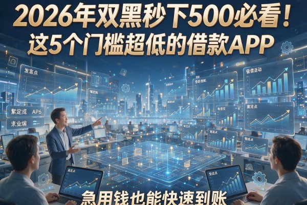 2026年双黑秒下500必看!这5个门槛超低的借款APP,急用钱也能快速到账