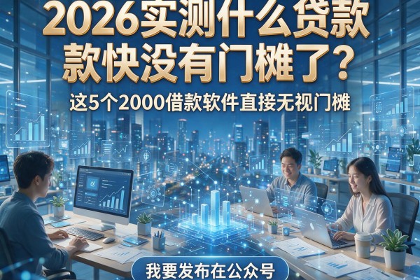 2026实测什么贷款快没有门槛了?这5个2000借款软件直接无视门槛