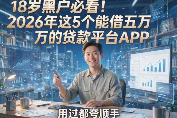 18岁黑户必看!2026年这5个能借五万的贷款平台APP,用过都夸顺手