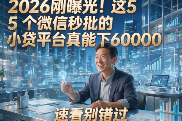 2026刚曝光!这5个微信秒批的小贷平台真能下6000,速看别错过