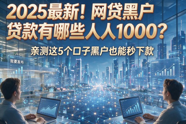 2025最新!网贷黑户贷款有哪些人人1000?亲测这5个口子黑户也能秒下款