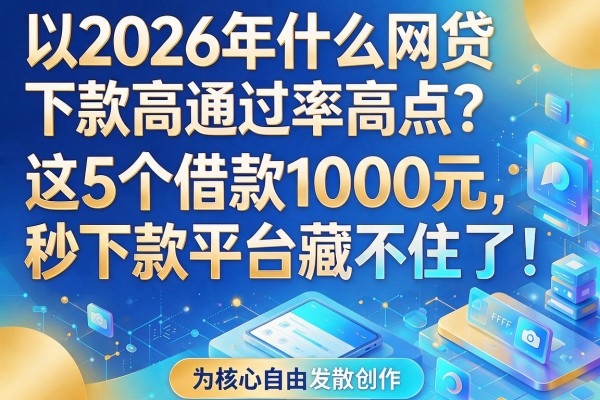 2026年什么网贷下款高通过率高点?这5个借款1000元秒下款平台藏不住了!