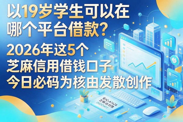 19岁学生可以在哪个平台借款？2026年这5个芝麻信用借钱口子今日必码