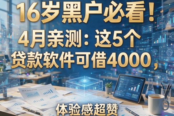16岁黑户必看!4月亲测这5个贷款软件可借4000,体验感超赞
