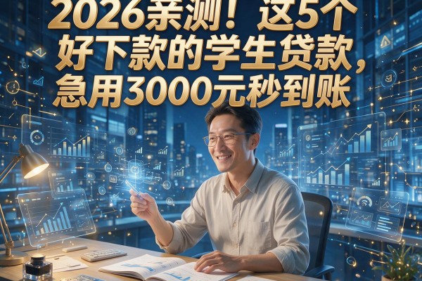 2026亲测！这5个好下款的学生贷款，急用3000元秒到账
