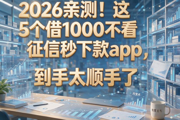 2026亲测！这5个借1000不看征信秒下款app，到手太顺手了
