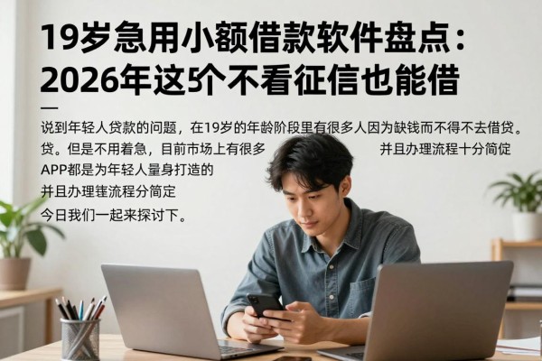 19岁急用小额借款软件盘点:2026年这5个不看征信也能借