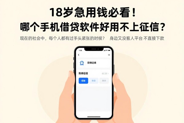 18岁急用钱必看！哪个手机借钱软件好用不上征信？这5个小额贷款平台不看征信直接下款