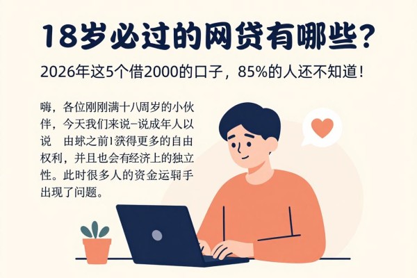 18岁必过的网贷有哪些？2026年这5个借2000的口子，85%的人还不知道！