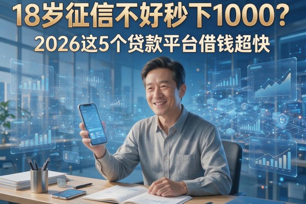 18岁征信不好秒下1000?2026这5个贷款平台借钱超快!