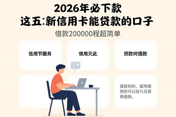 2026年必下款！这五个新信用卡能贷款的口子，借款20000流程超简单