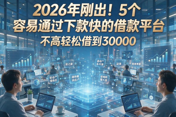 2026年刚出！5个容易通过下款快的借款平台，要求不高轻松借到30000