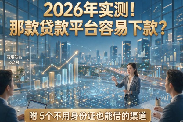 2026年实测!那款贷款平台容易下款?附5个不用身份证也能借的渠道
