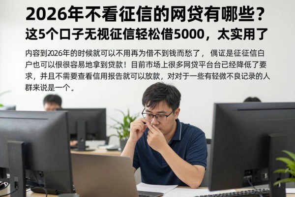 2026年不看征信的网贷有哪些？这5个口子无视征信轻松借5000，太实用了
