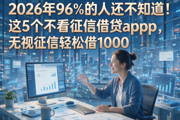 2026年96%的人还不知道!这5个不看征信借贷app,无视征信轻松借1000