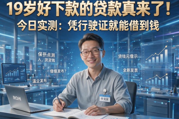 19岁好下款的贷款真来了!今日实测:凭行驶证就能借到钱?