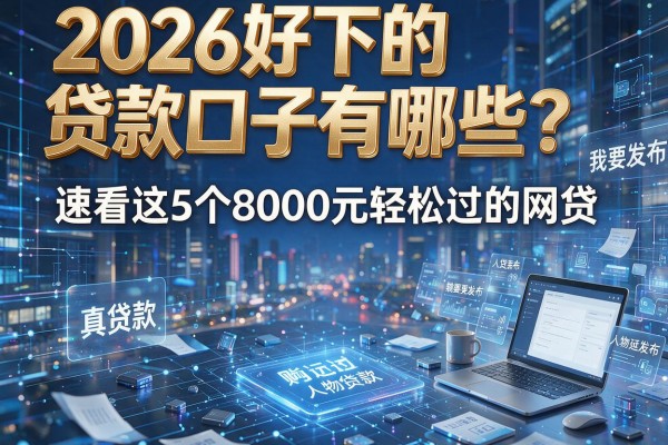 2026好下的贷款口子有哪些?速看这5个8000元轻松过的网贷!