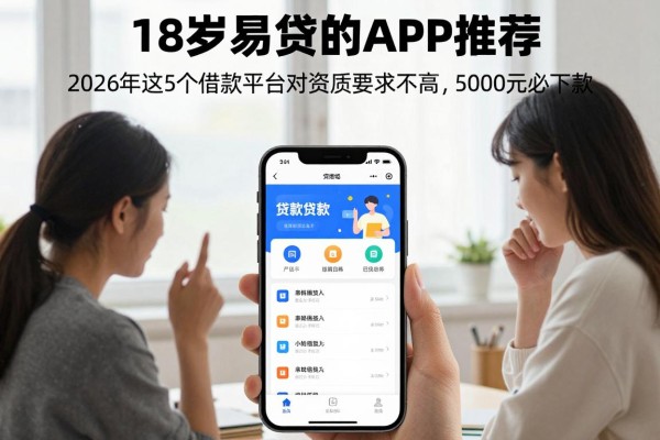 18岁容易贷的APP推荐！2026年这5个借款平台对资质要求不高，5000元必下款
