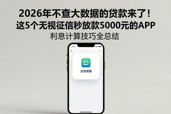 2026年不查大数据的贷款来了！这5个无视征信秒放款5000元的APP，利息计算技巧全总结