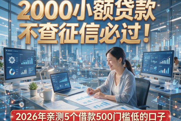 2000小额贷款不查征信必过!2026年亲测5个借款500门槛低的口子