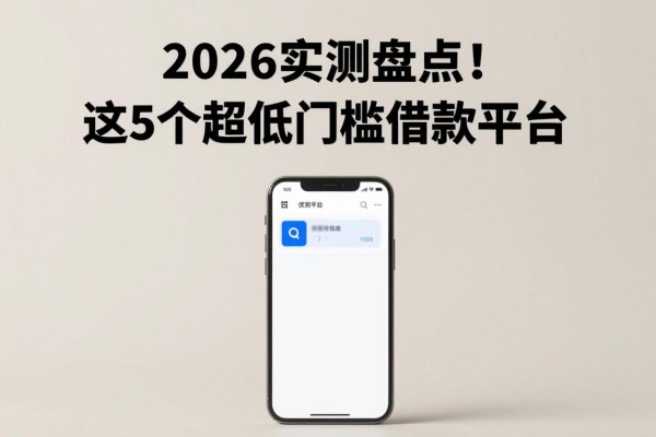 2026实测盘点!这5个超低门槛借款平台,错过真的可惜了