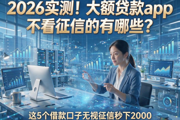 2026实测!大额贷款app不看征信的有哪些?这5个借款口子无视征信秒下2000