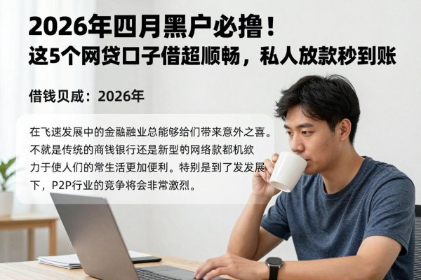 2026年四月黑户必撸!这5个网贷口子借款超顺畅,私人放款秒到账