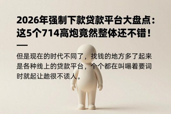 2026年强制下款贷款平台大盘点：这5个714高炮竟然整体还不错！