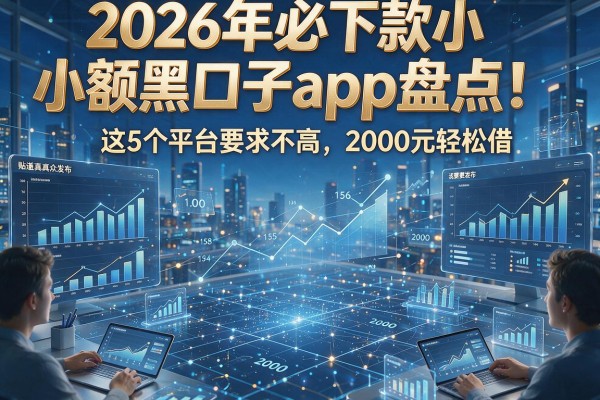 2026年必下款小额黑口子app盘点！这5个平台要求不高，2000元轻松借！