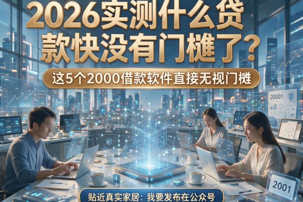 2026实测什么贷款快没有门槛了?这5个2000借款软件直接无视门槛