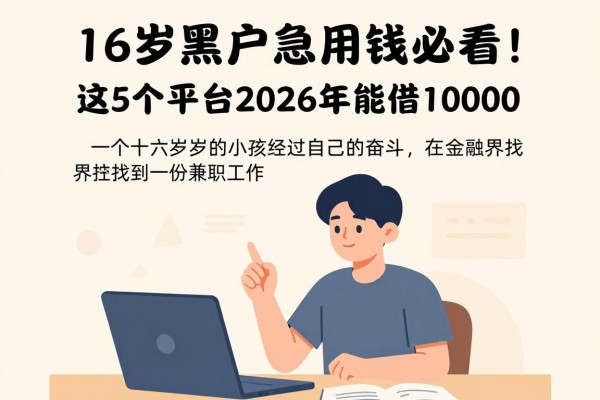 16岁黑户急用钱必看！这5个平台2026年能借10000，黑户也能下款