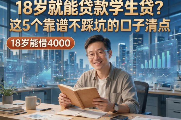 18岁就能贷款学生贷？这5个靠谱不踩坑的口子清点，18岁能借4000！