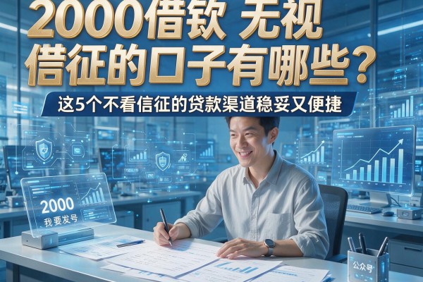 2000借款无视信征的口子有哪些?这5个不看信征的贷款渠道稳妥又便捷