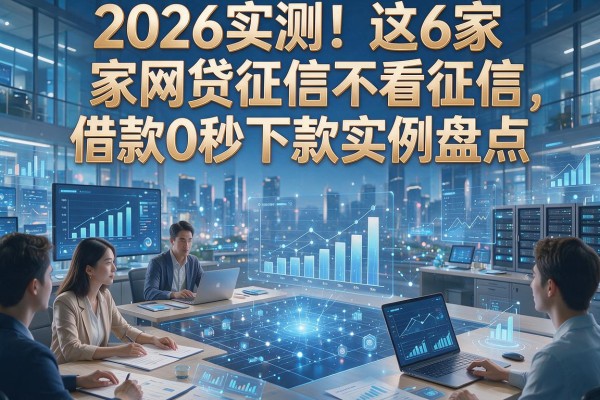 2026实测!这6家网贷征信不看征信,借款0秒下款实例盘点