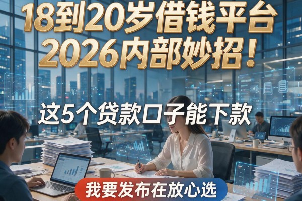 18到20岁借钱平台2026内部妙招！这5个贷款口子能下款，放心选