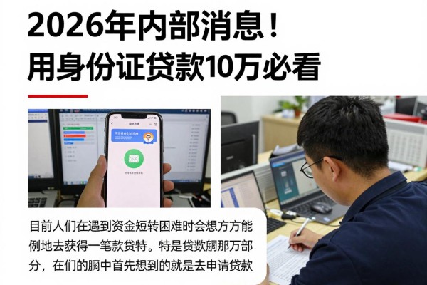 2026年内部消息!用身份证贷款10万必看:这5个APP凭身份证就能借6000