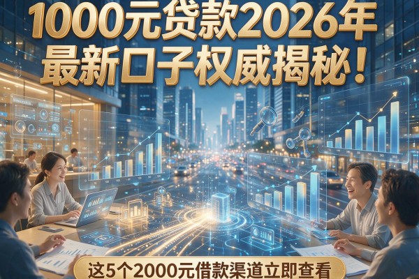 1000元贷款2026年最新口子权威揭秘!这5个2000元借款渠道立即查看