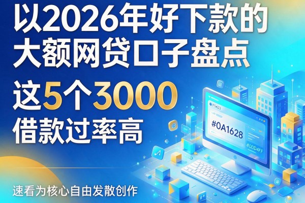 2026年好下款的大额网贷口子盘点：这5个3000借款口子通过率高，速看