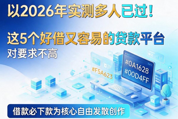2026年实测多人已过!这5个好借又容易的贷款平台,对要求不高,借款必下款