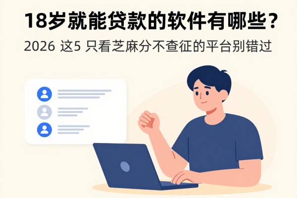 18岁就能贷款的软件有哪些？2026这5个只看芝麻分不查征信的平台别错过