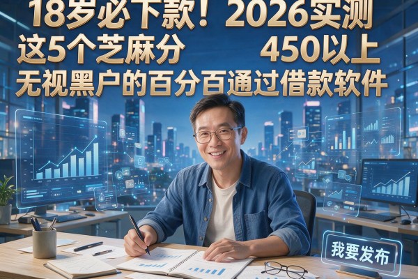 18岁必下款!2026实测这5个芝麻分450以上无视黑户的百分百通过借款软件