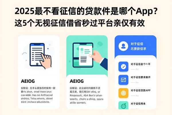 2025最不看征信的贷款软件是哪个app?这5个无视征信借钱秒过平台亲测有效
