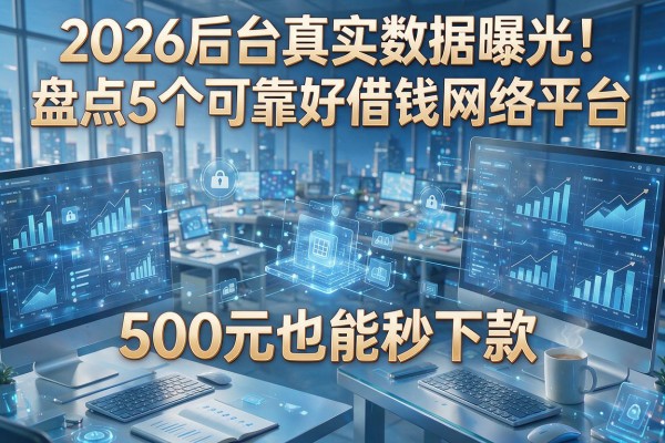 2026后台真实数据曝光!盘点5个可靠好借钱网络平台,500元也能秒下款