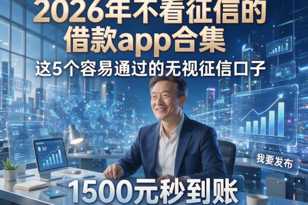 2026年不看征信的借款app合集,这5个容易通过的无视征信口子,1500元秒到账!