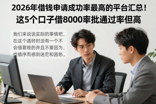 2026年借钱申请成功率最高的平台汇总!这5个口子借8000审批通过率超高