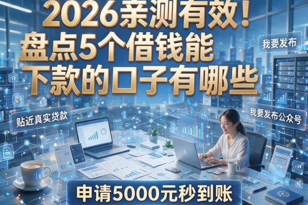 2026亲测有效!盘点5个借钱能下款的口子有哪些,申请5000元秒到账