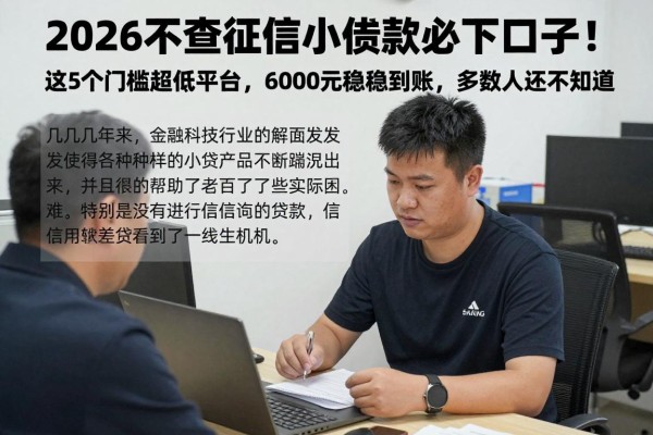 2026不查征信小额贷款必下口子!这5个门槛超低平台,6000元稳稳到账,多数人还不知道